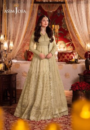 Asim Jofa Embroidered Net Collection - 100% Original Unstitched Pakistani Salwar Kameez for Elegant Eid Party Wear