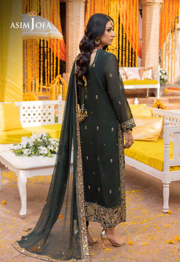 Asim Jofa Collection Embroidered Paper Cotton Salwar Kameez | Pakistani Designer Wedding & Party Dress - Image 2